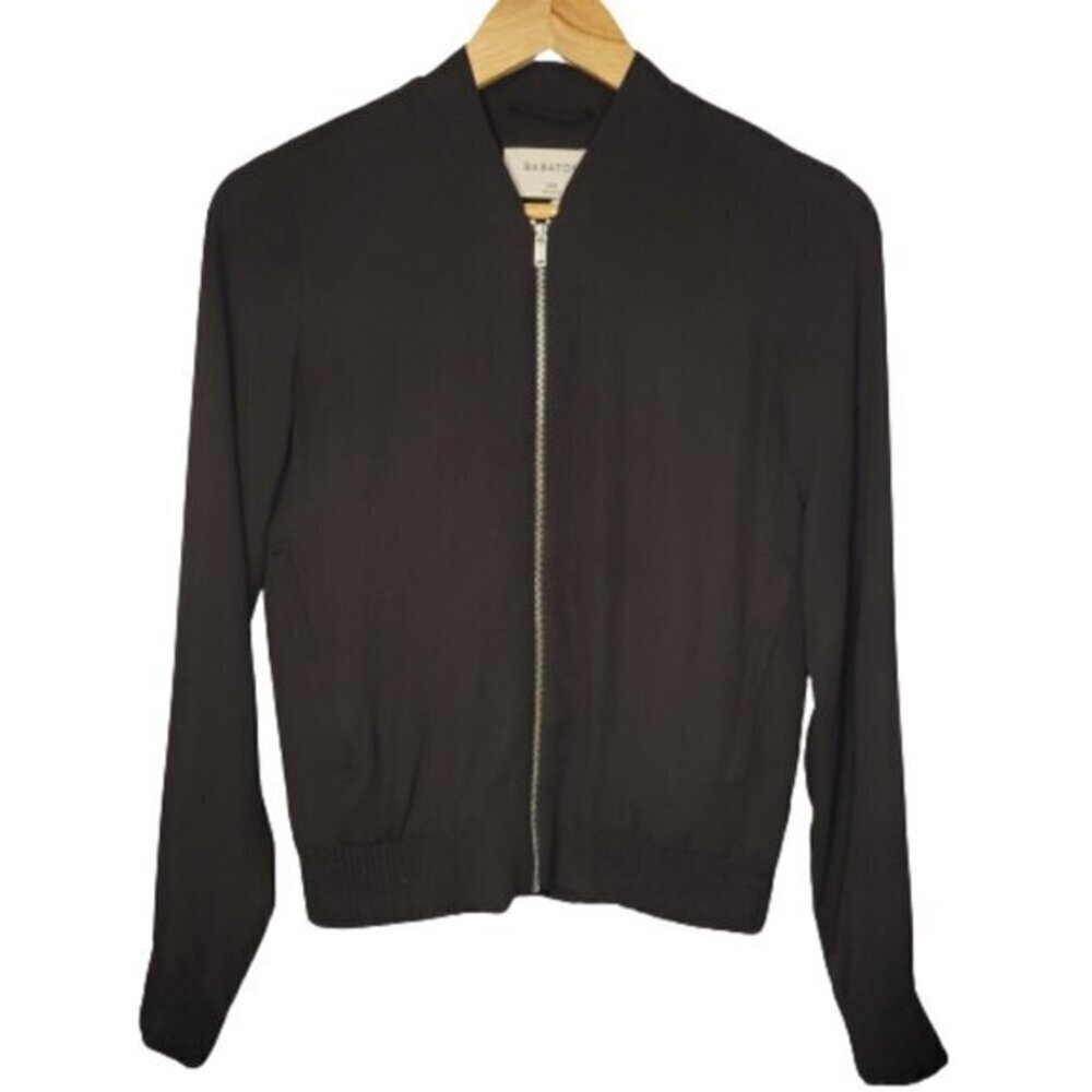 Babaton Black Gilroy Bomber Jacket Size XXS​